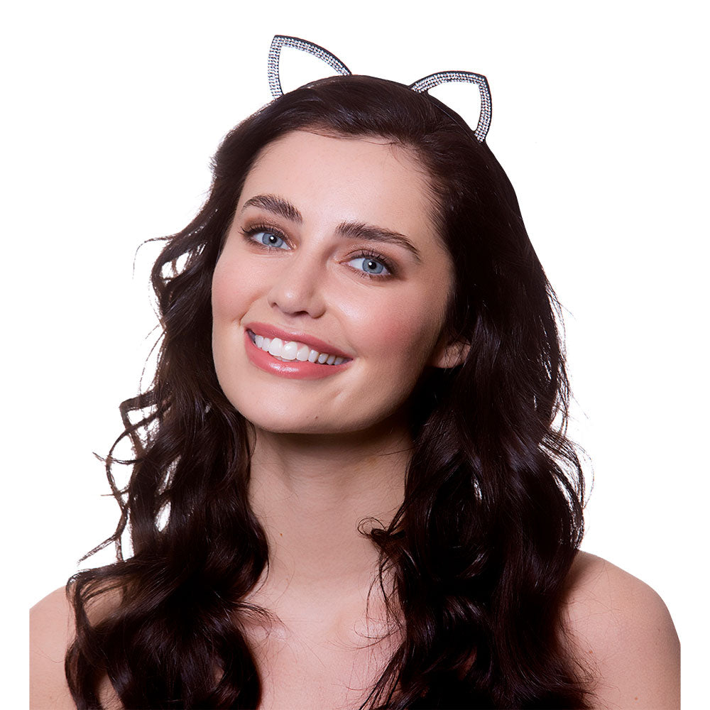 Diamante Cat Ears Glamorous Feline Accessory