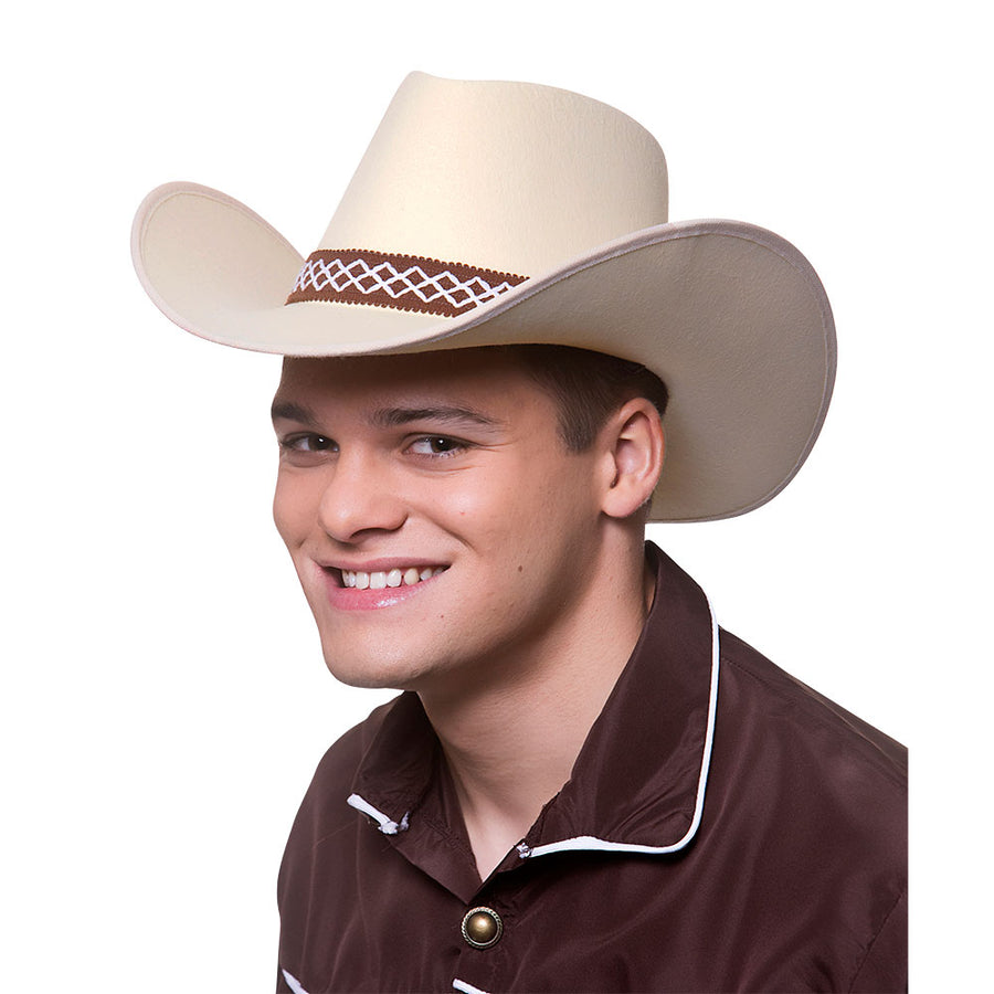 Classic Sand Texas Cowboy Hat for Men Western Accessory