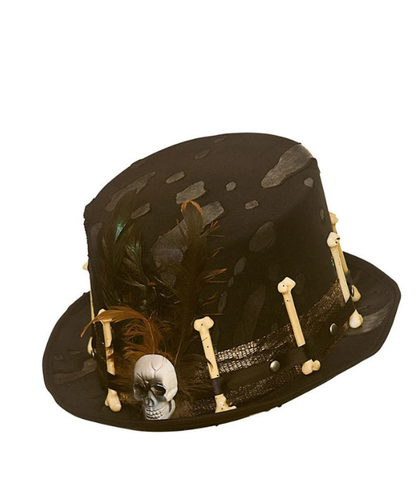 Halloween Voodoo Top Bones Hat Fancy Dress Costume Accessory