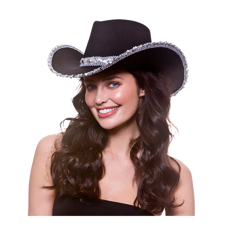 Texan Cowgirl - Black with Sequins