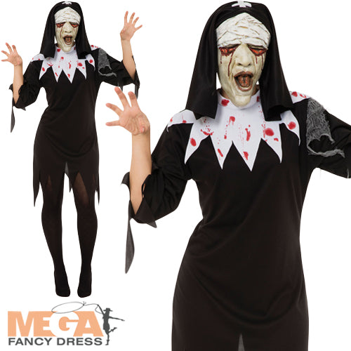 Zombie Nun Costume Horrifying Religious Attire