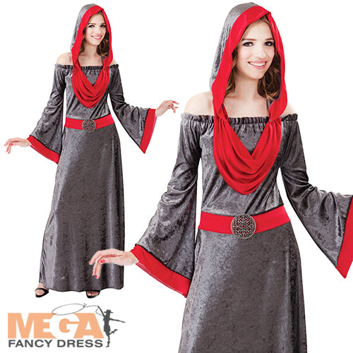 Ladies Gothic Medieval Halloween Vampire Princess Costume