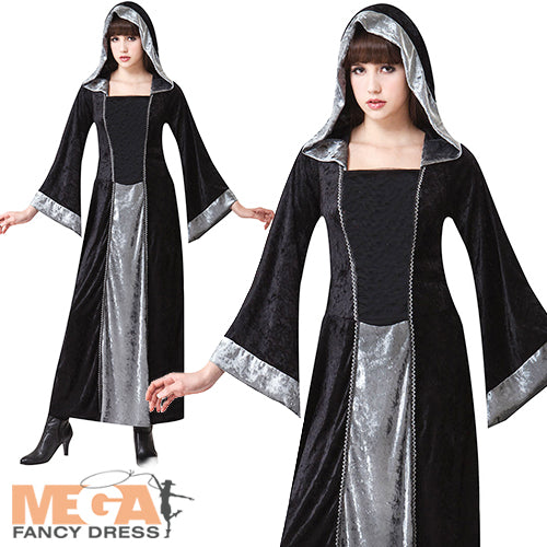 Velvet Gothic Hooded Cloak Dark Elegance Costume