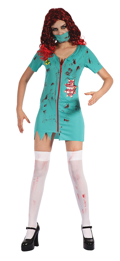 Zombie Surgeon Ladies Costume Spooky Medical Outfit