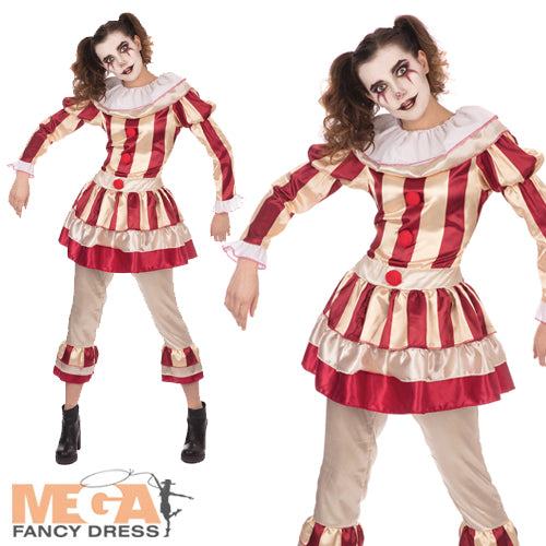 Ladies Carnival Circus Clown Halloween Costume