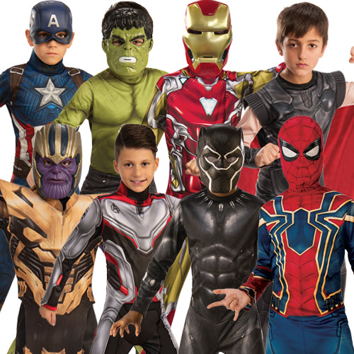 Licensed Marvel Avengers Kids Fancy Dress Superhero Costumes