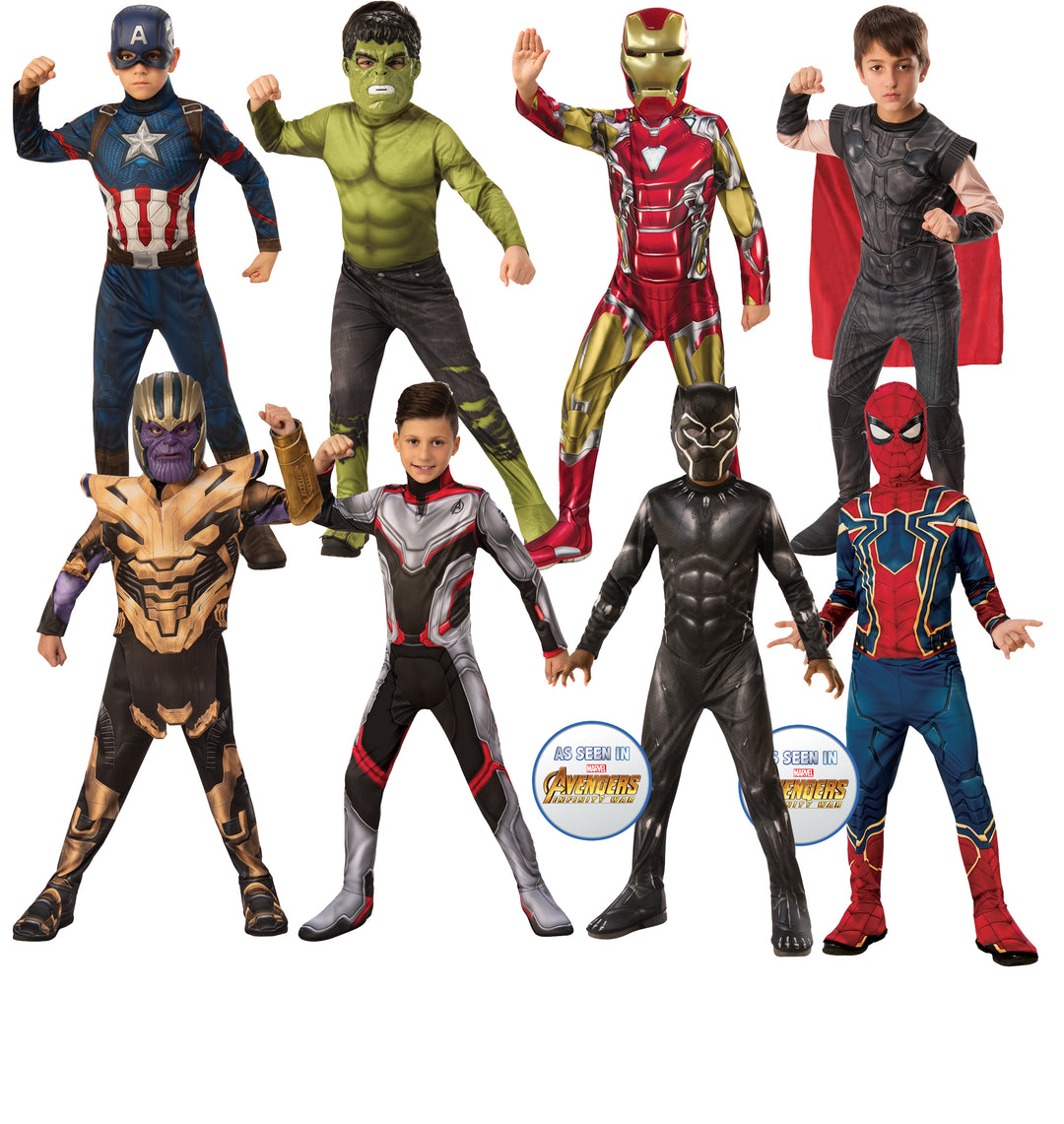 Licensed Marvel Avengers Kids Fancy Dress Superhero Costumes