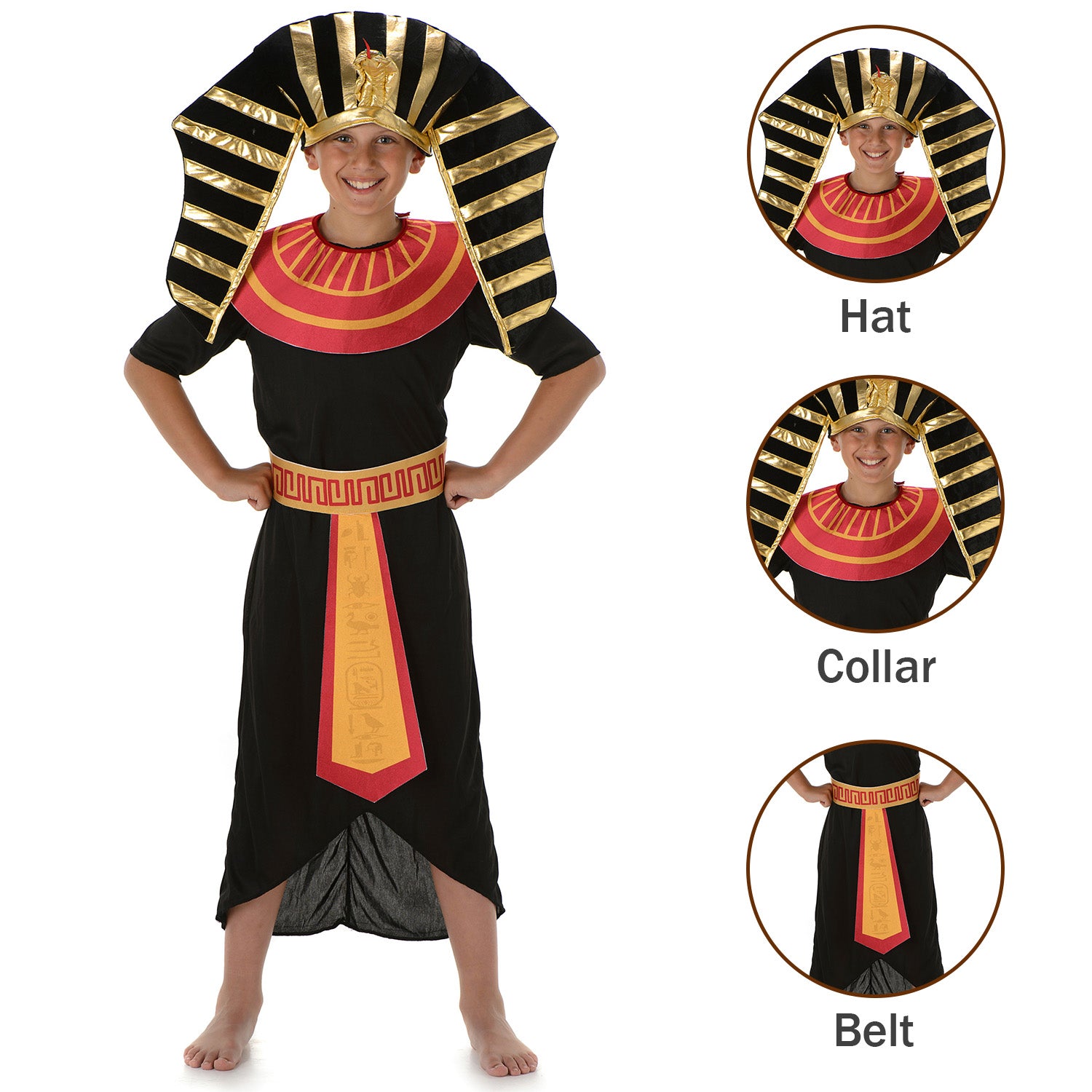 Boys EGYPTIAN PHARAOH WHITE Roald FANCY DRESS COSTUME Outfit Kids Book Week | UK Boys EGYPTIAN PHARAOH WHITE Roald FANCY DRESS COSTUME Outfit Kids Book Week | UK