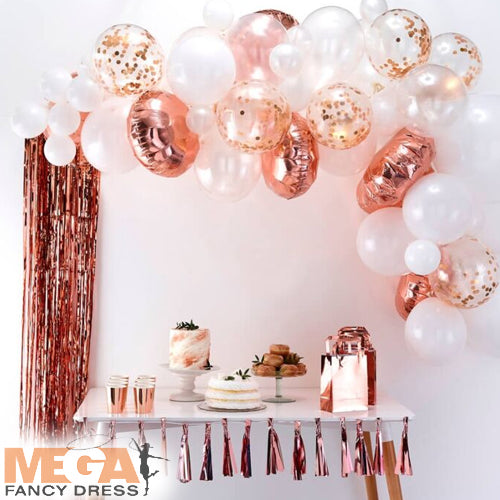 Rose Gold Balloon Arch Kit Elegant Party Decor
