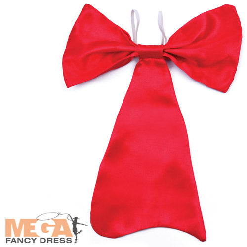 Large Red Bow Tie Formal Costume Accessory