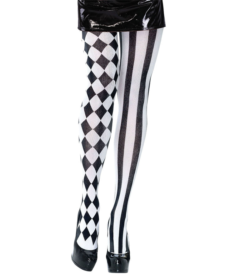 Harlequin Tights Checkered Costume Accessory