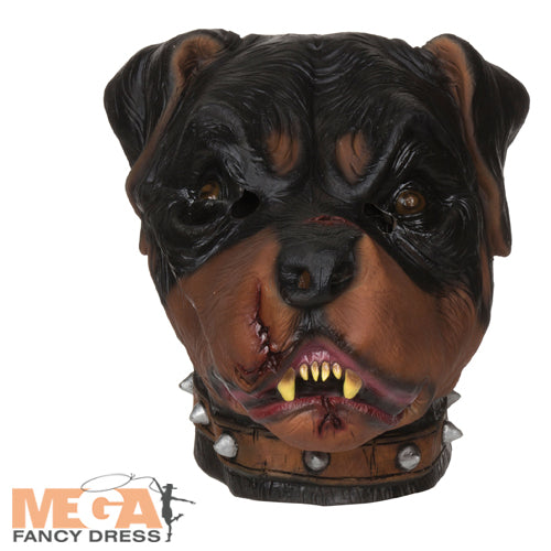 Men's Zombie Rottweiler Scary Animal Dog Halloween Mask