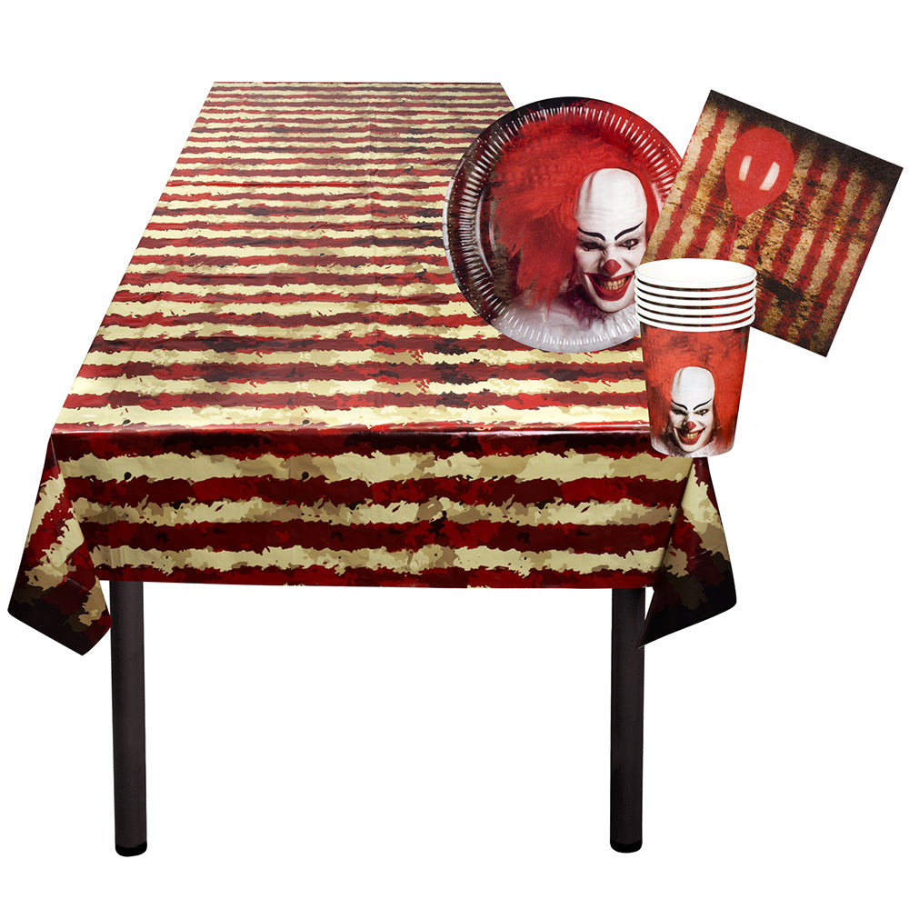 Horror Clown Table Set Creepy Party Decor