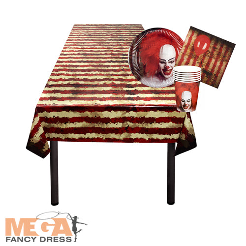 Horror Clown Table Set Creepy Party Decor