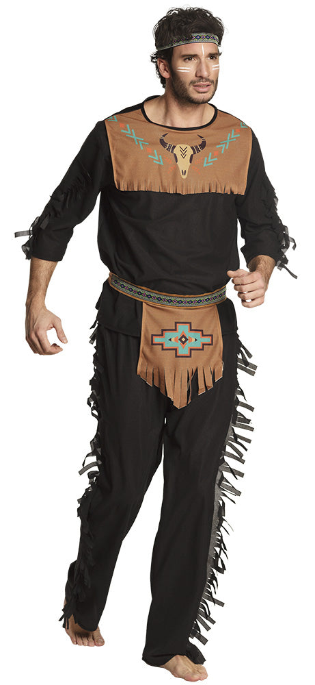 Indian Noble Wolf Mens Native American Costume