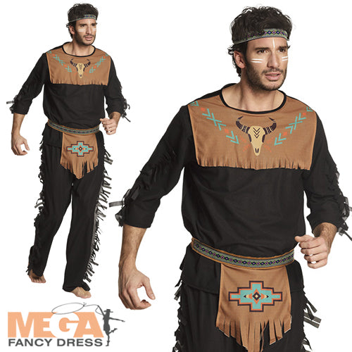 Indian Noble Wolf Mens Native American Costume