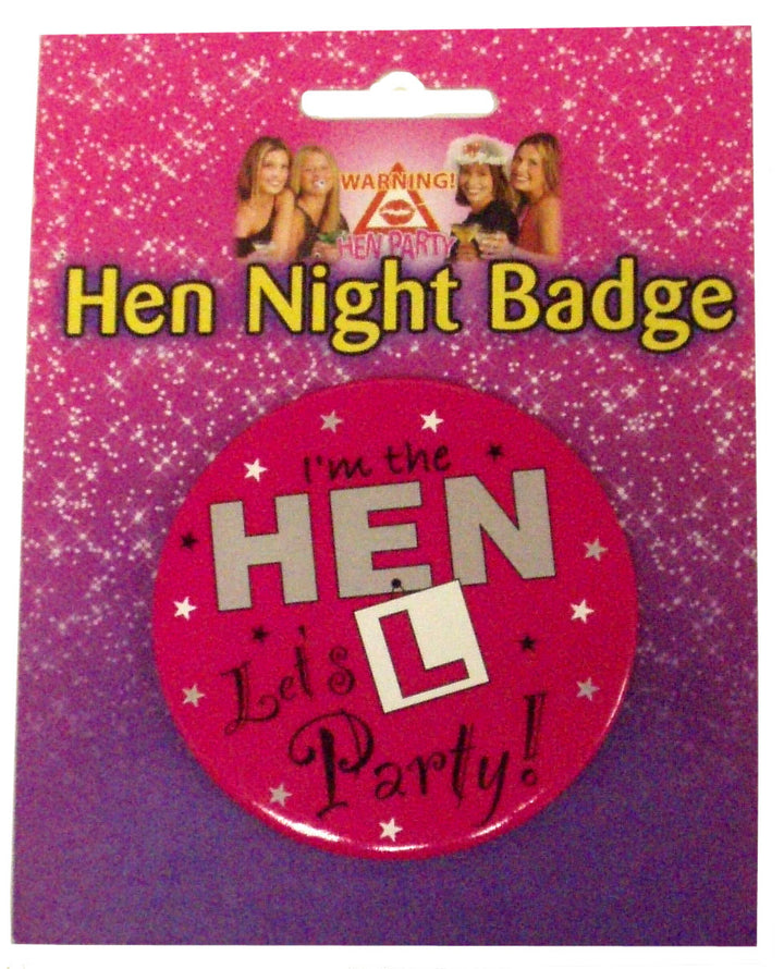 Ladies Hen Party Pink Learner Badge Accessory