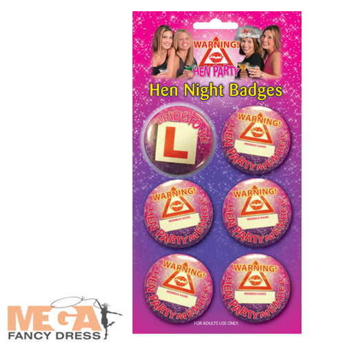 Badge Set for Hen Party Celebration Accessory