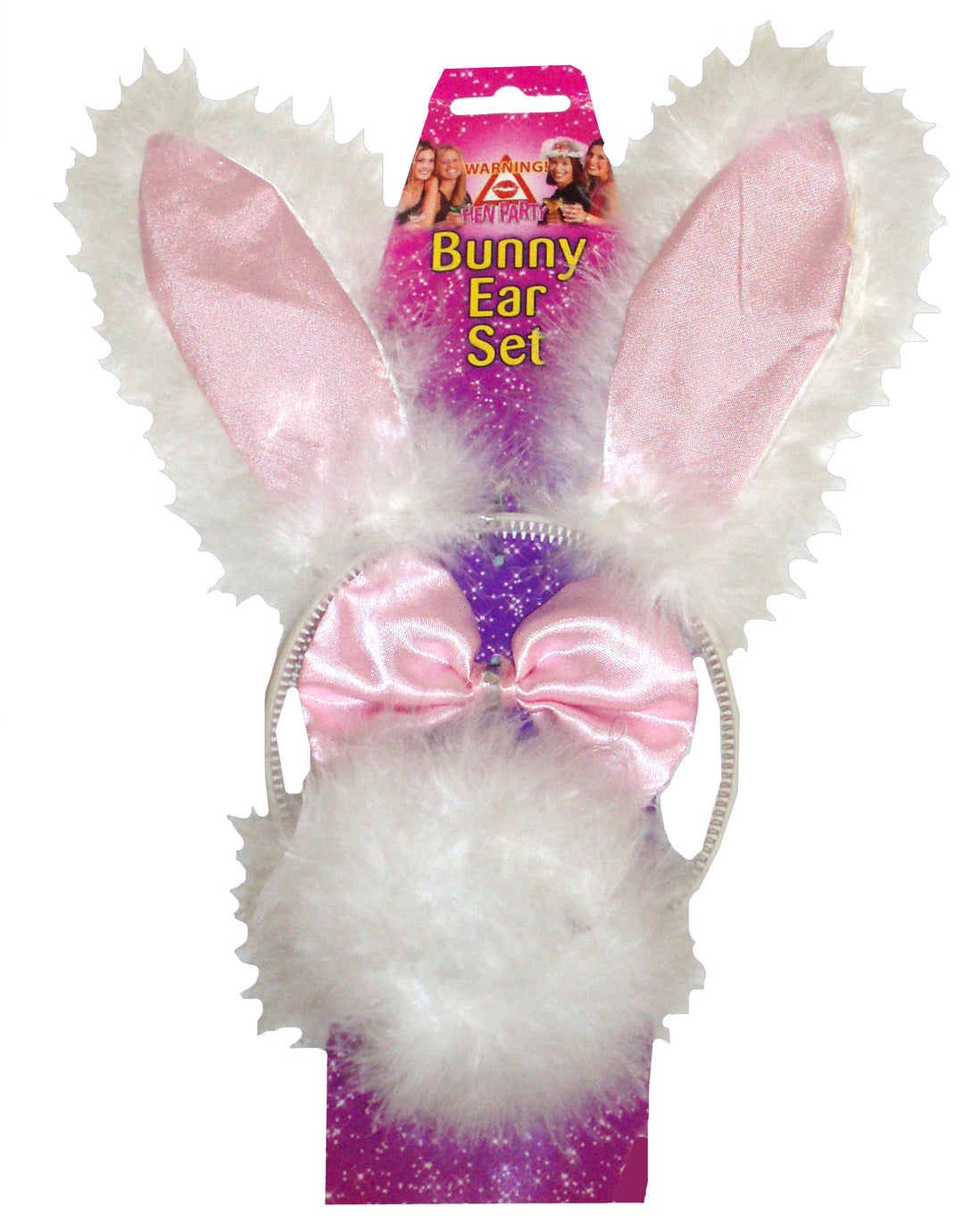 Pink Hen Party Bunny Rabbit Ears + Tie Tail