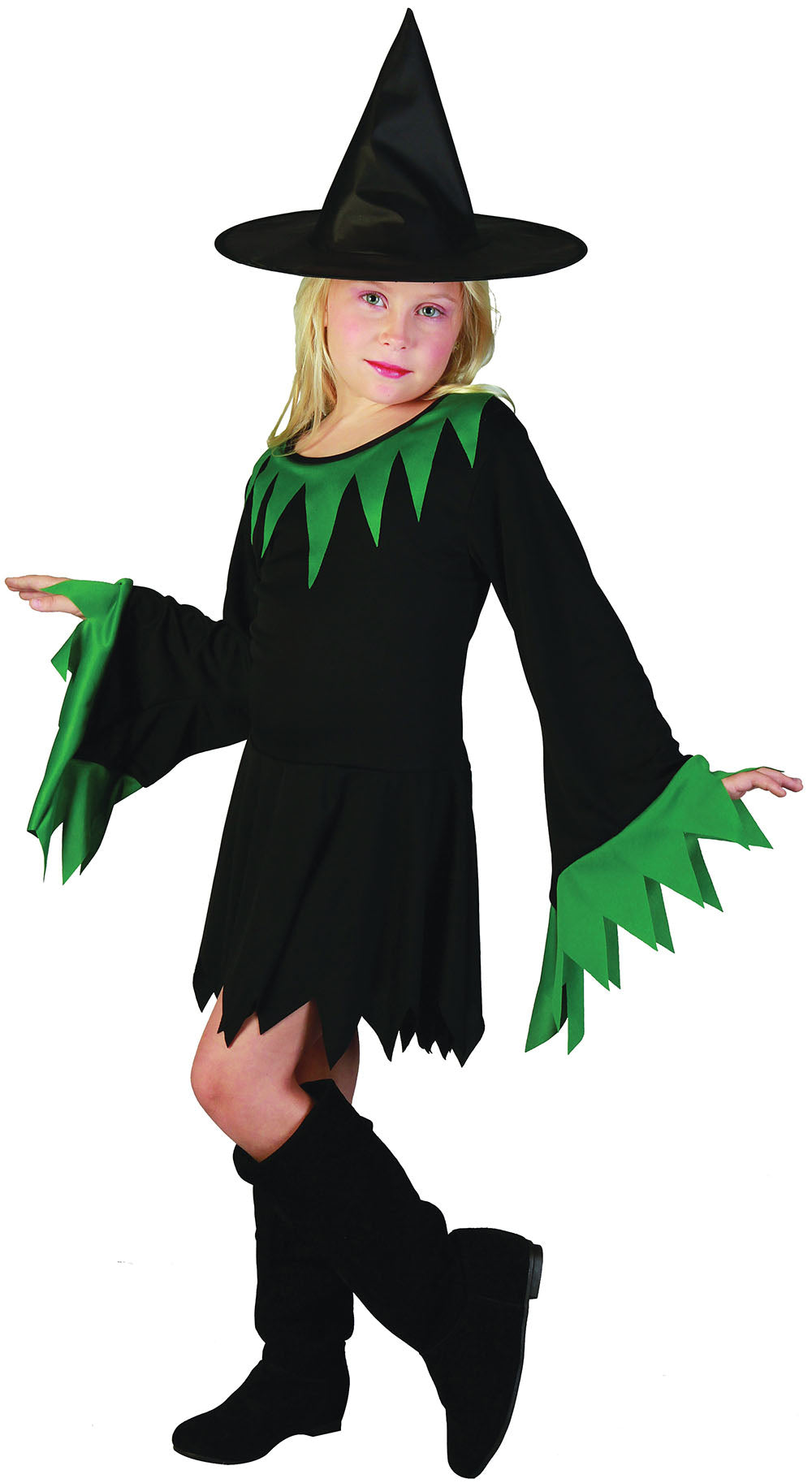 Girls Wicked Witch Halloween Fancy Dress Costume