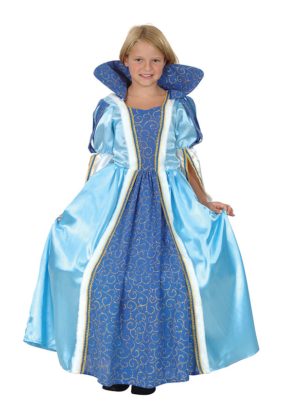 Blue Princess Girls Costume Fairytale Outfit