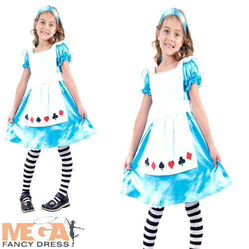 Alice in Wonderland Girls Costume Fairytale Dress