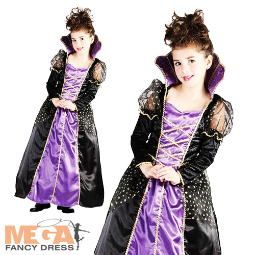Girls Magical Purple Princess Fairytale Costume
