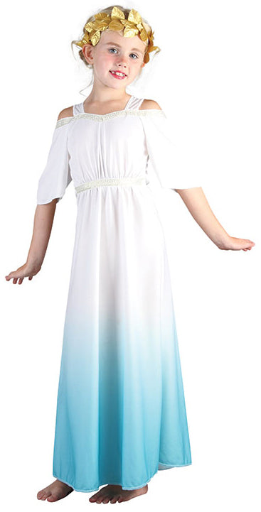 Girls Roman Goddess Dress Fancy Dress Grecian World Costume