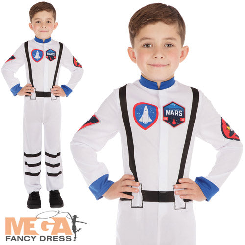 Boys Spaceman Astronaut Uniform World Book Day Costume