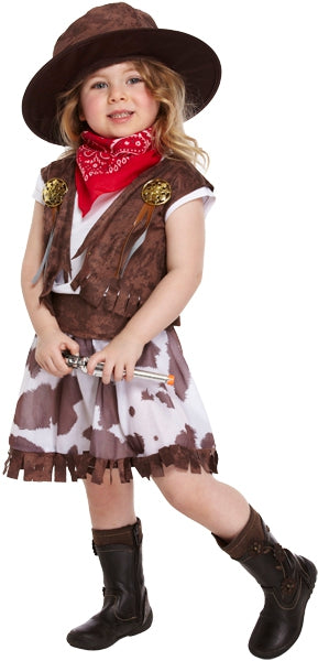 Kids Toddler Cowgirl Costume Wild West Outfit