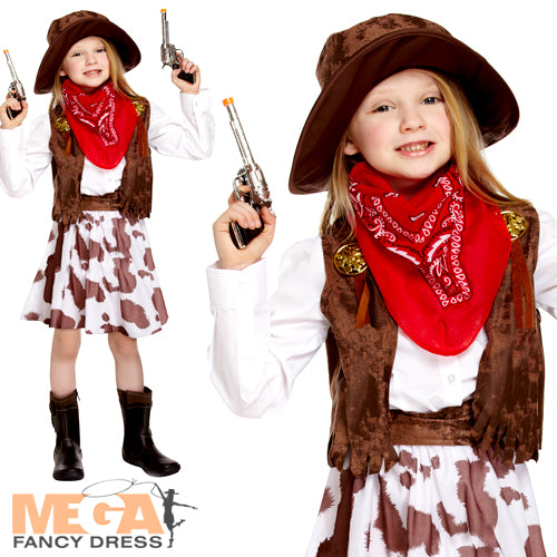 Girls Cowgirl Wild Western Book Day Costume