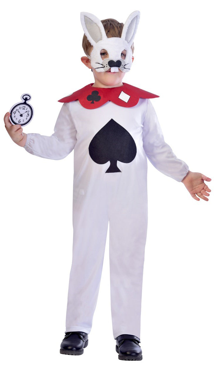 Curious White Rabbit Boys Wonderland Costume