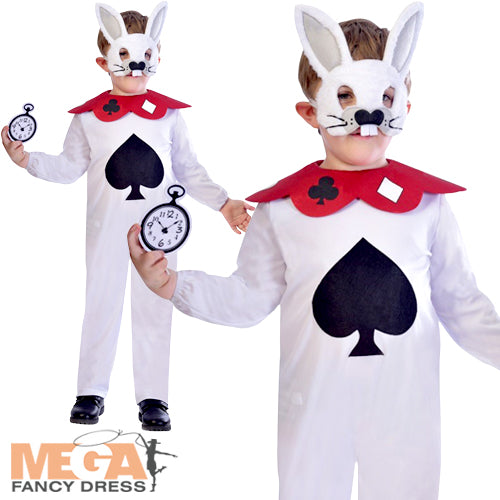 Curious White Rabbit Boys Wonderland Costume