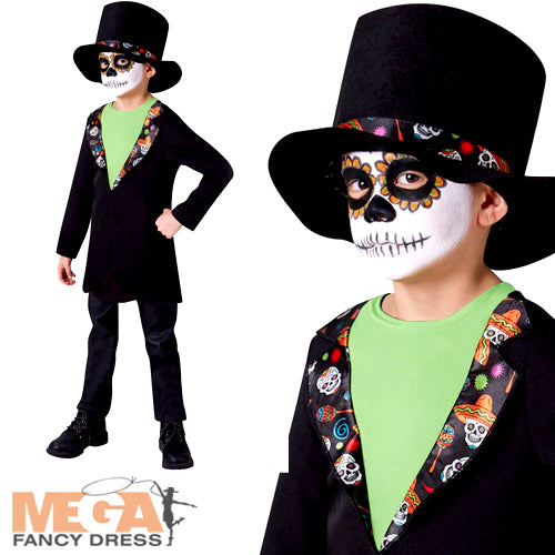 Kids Day of the Dead Skeleton Halloween Costume