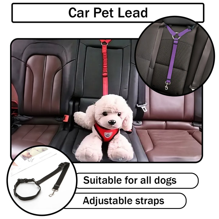 Car Pet Lead + Clip Dog Accessory Travel Harness