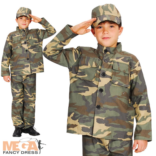Boys Action Commando Military Costume