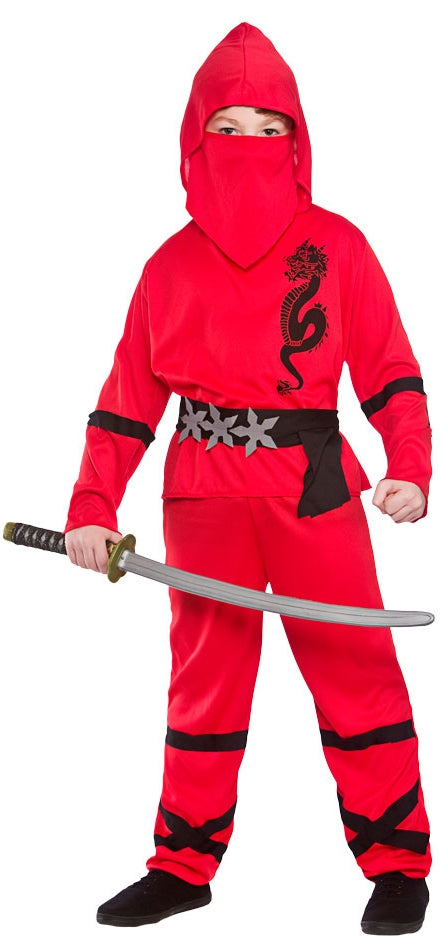Red Power Ninja Warrior Costume