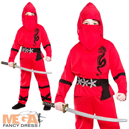 Red Power Ninja Warrior Costume