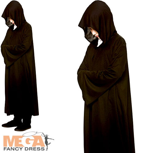 Black Hooded Robe Boys Costume Accessory