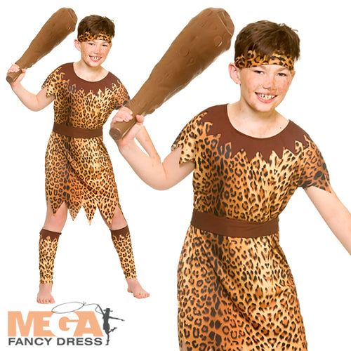 Stone Age Cave Boy Kids Prehistoric Costume