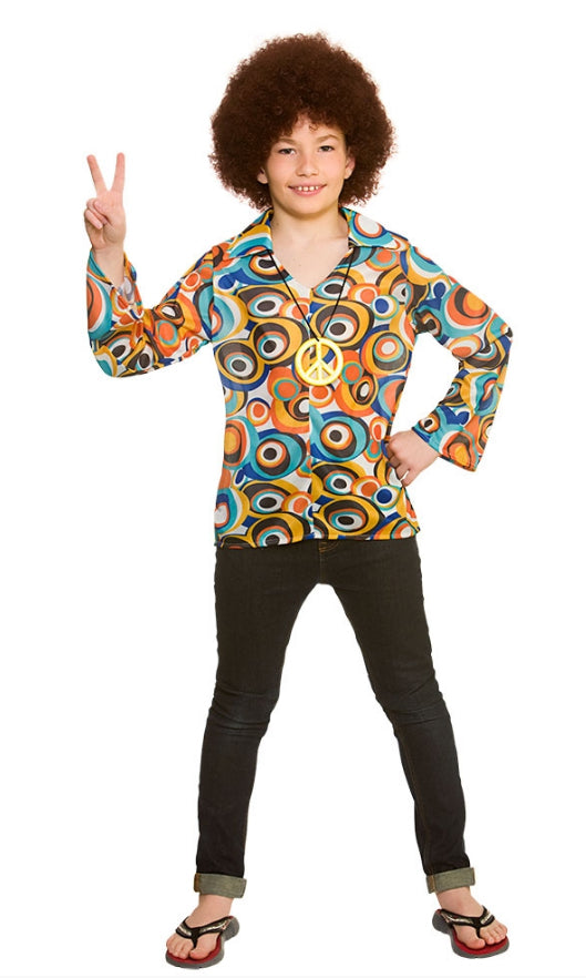 Retro Hippie Shirt Kids 60s Costume Accessory