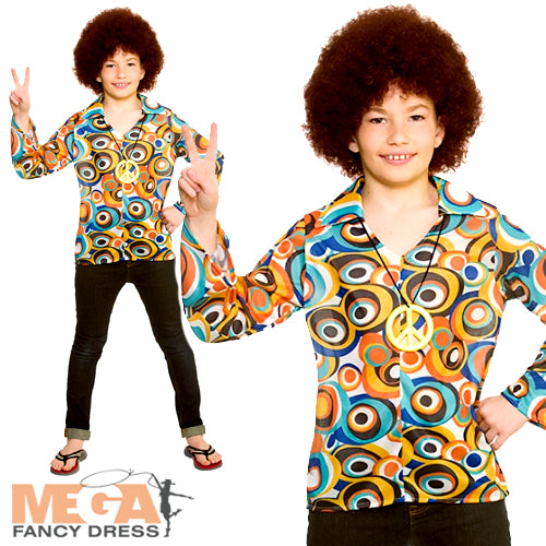 Retro Hippie Shirt Kids 60s Costume Accessory