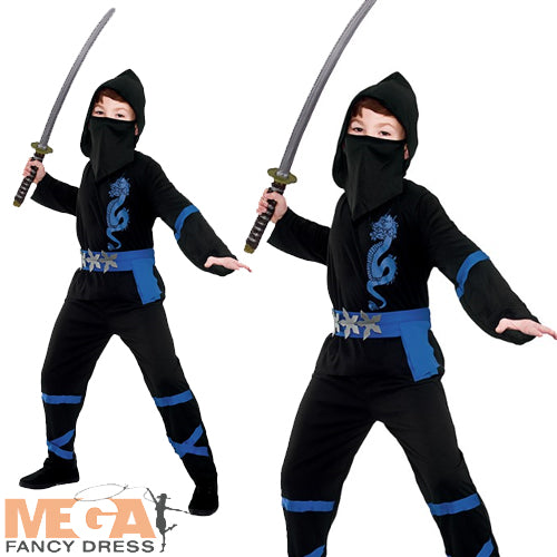 Blue Power Ninja Warrior Costume