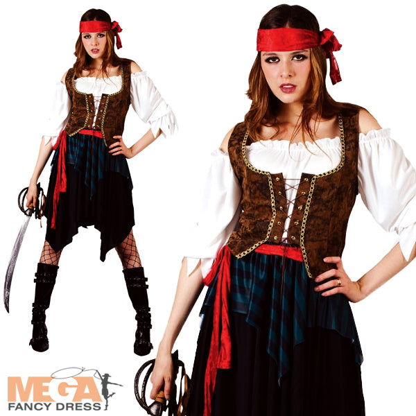 Caribbean Pirate Sea Wench Adventure Costume