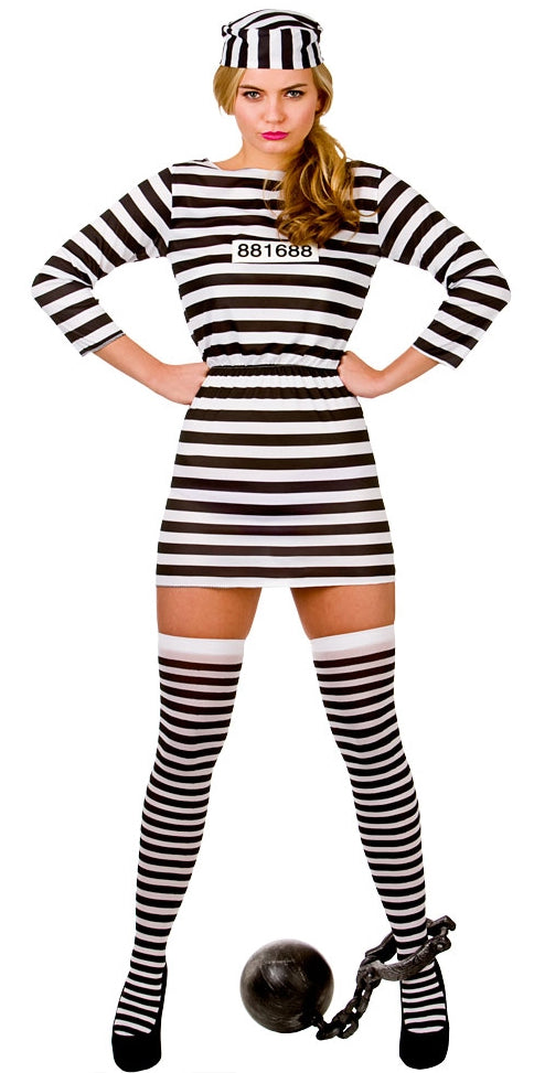 Jailbird Cutie Prison Themed Costume
