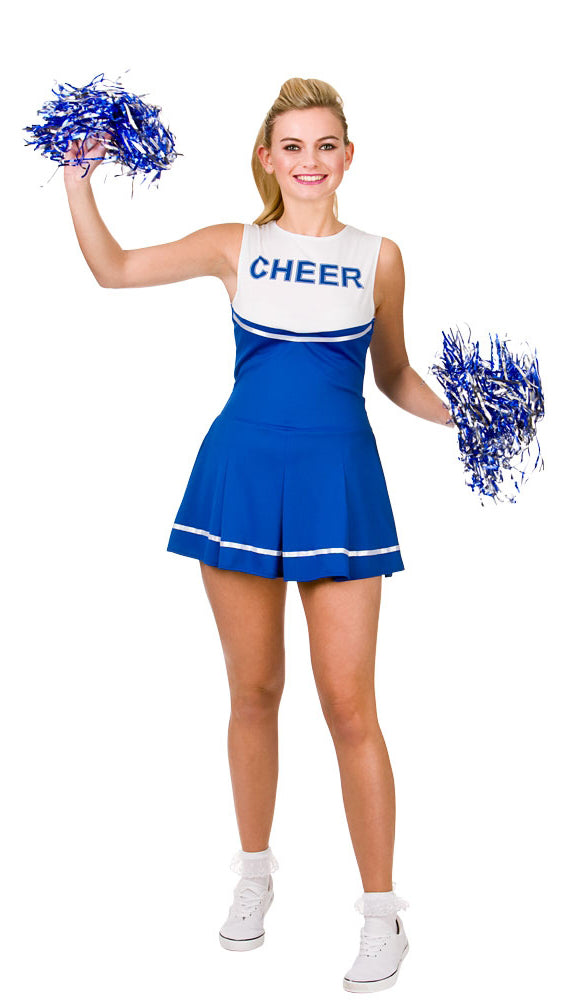 Blue/White Cheerleader Sports Costume