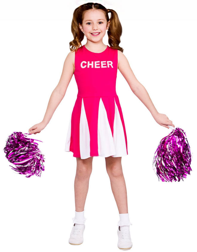 Pink Girls Cheerleader Sports Costume
