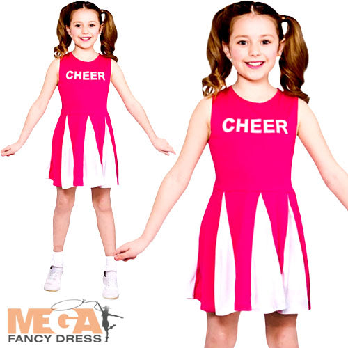 Pink Girls Cheerleader Sports Costume