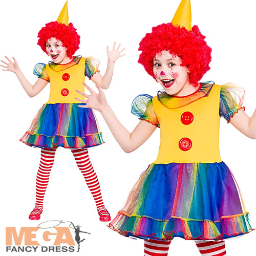Cute Little Clown Entertainment Girls Costume