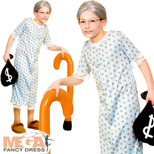 Little Old Granny Themed Kids Costume
